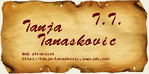 Tanja Tanasković vizit kartica